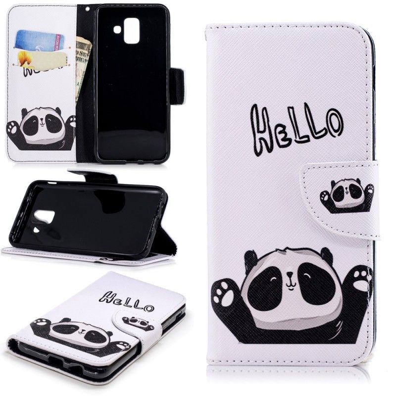 Flip Cover Samsung Galaxy A6 Mobilcover Hej Panda