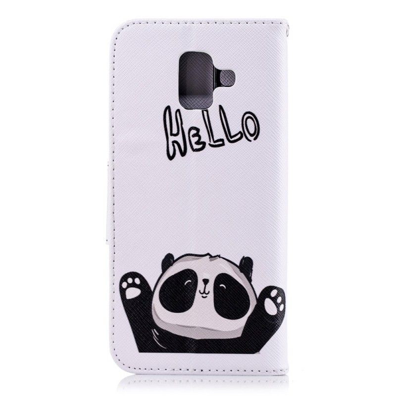 Flip Cover Samsung Galaxy A6 Mobilcover Hej Panda