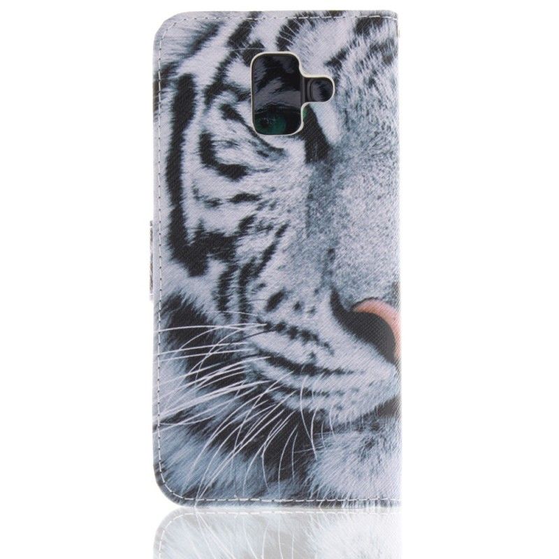 Flip Cover Samsung Galaxy A6 Tiger Ansigt