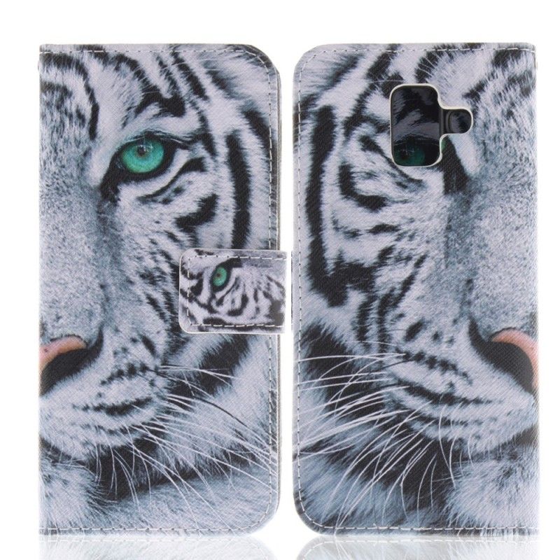 Flip Cover Samsung Galaxy A6 Tiger Ansigt