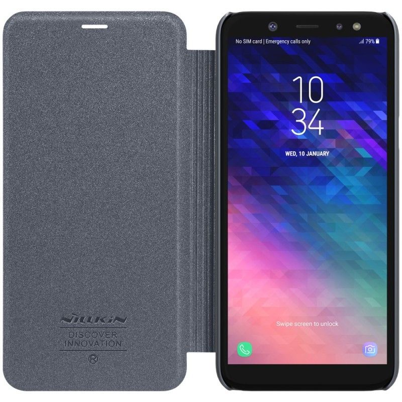 Læder Cover for Samsung Galaxy A6 Golden Nillkin