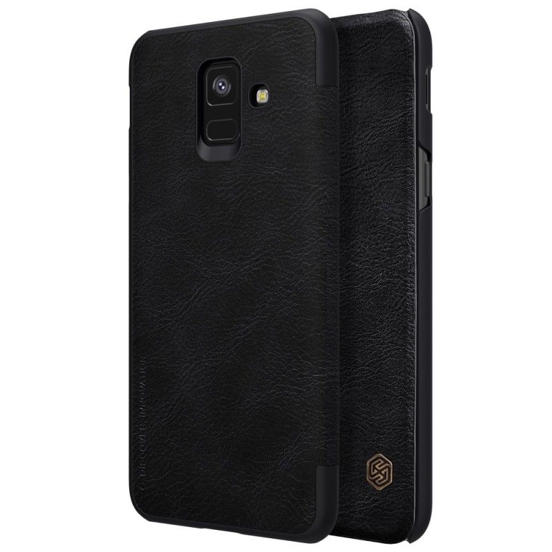 Læder Cover Samsung Galaxy A6 Rød Nillkin Qin-Serie