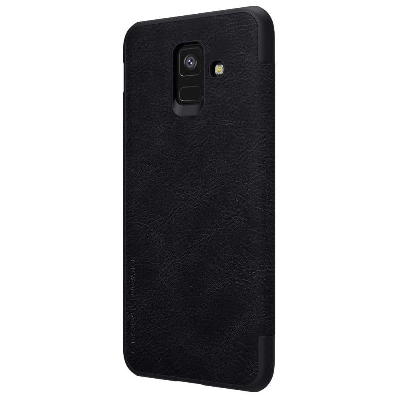 Læder Cover Samsung Galaxy A6 Rød Nillkin Qin-Serie