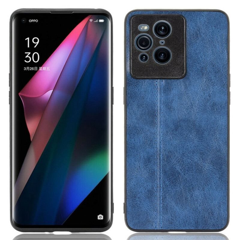 Cover Oppo Find X3 Pro Couture Lædereffekt