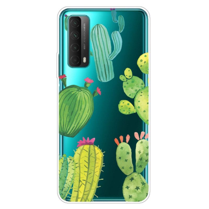 Cover for Huawei P Smart 2021 Akvarel Kaktus