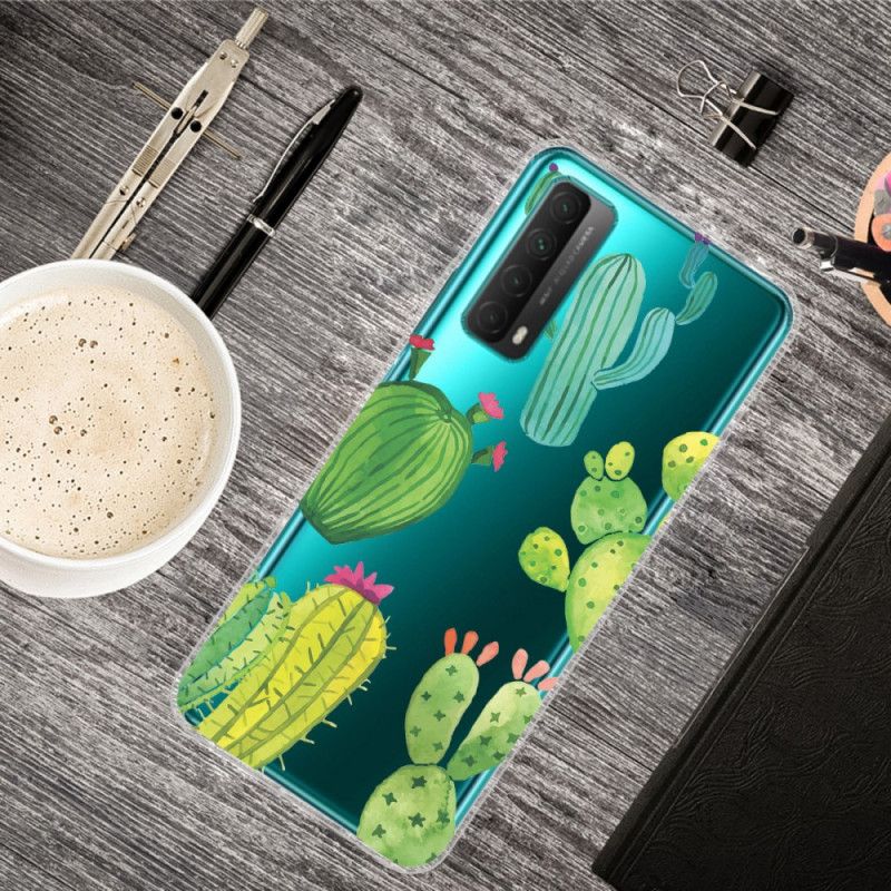 Cover for Huawei P Smart 2021 Akvarel Kaktus