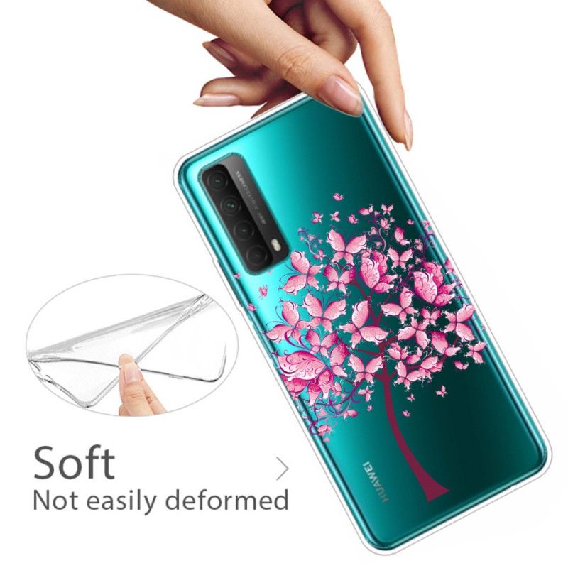 Cover for Huawei P Smart 2021 Gennemsigtigt Træ I Vanvid