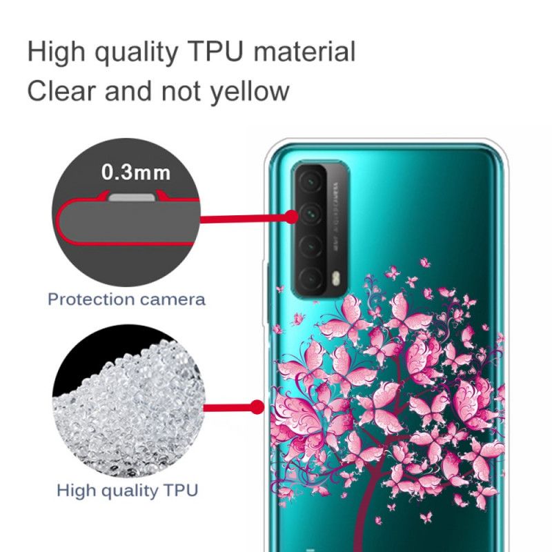 Cover for Huawei P Smart 2021 Gennemsigtigt Træ I Vanvid