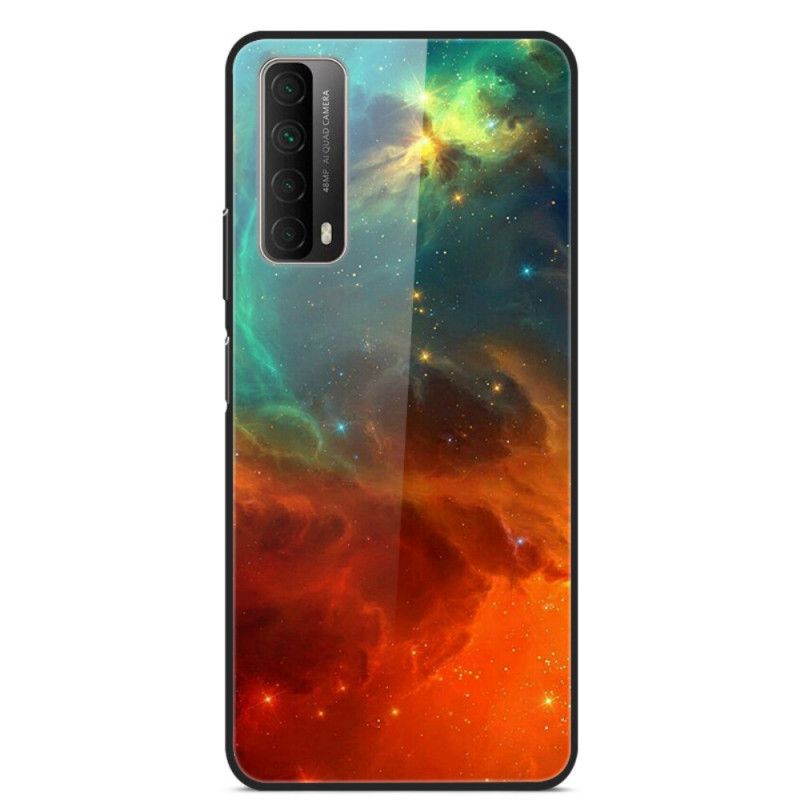 Cover for Huawei P Smart 2021 Rød Rød Og Grøn Himmel