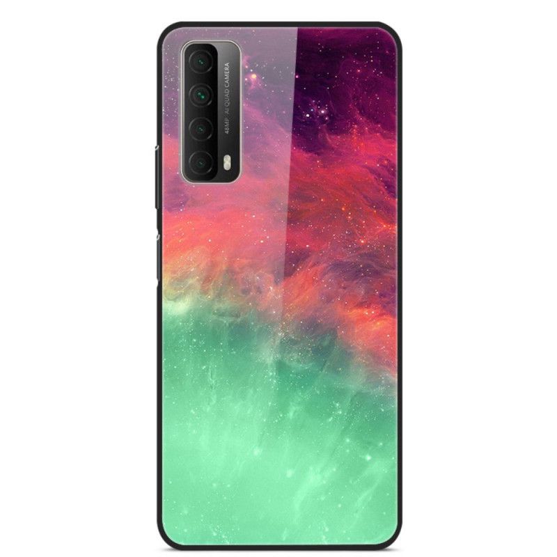 Cover for Huawei P Smart 2021 Rød Rød Og Grøn Himmel