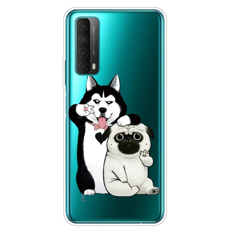 Cover for Huawei P Smart 2021 Sjove Hunde