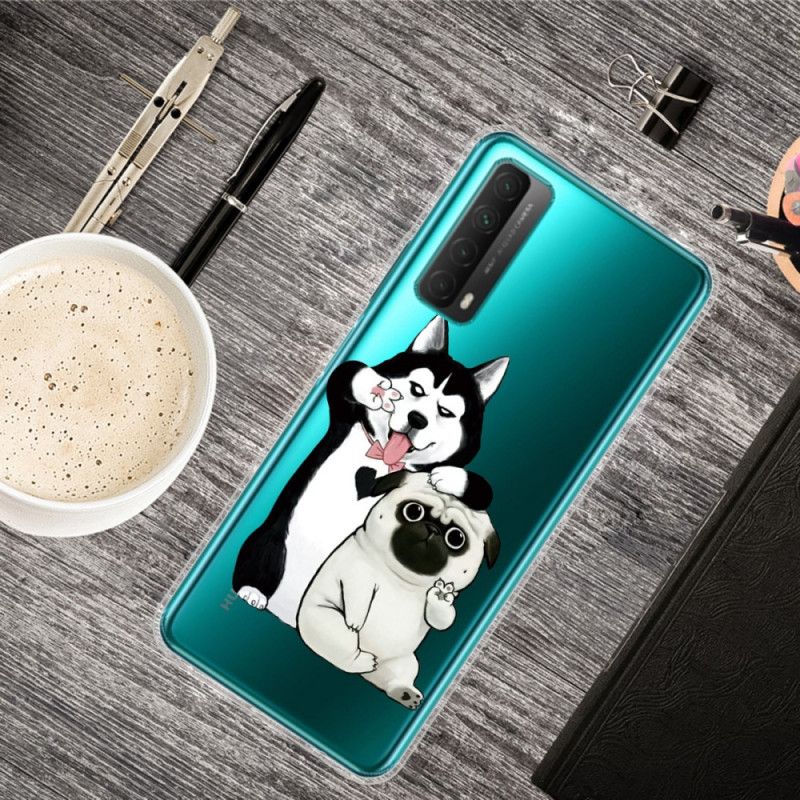 Cover for Huawei P Smart 2021 Sjove Hunde