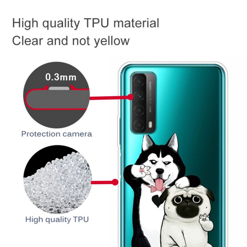 Cover for Huawei P Smart 2021 Sjove Hunde