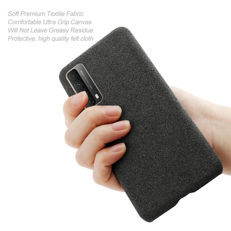 Cover for Huawei P Smart 2021 Sort Ksq Stoftekstur