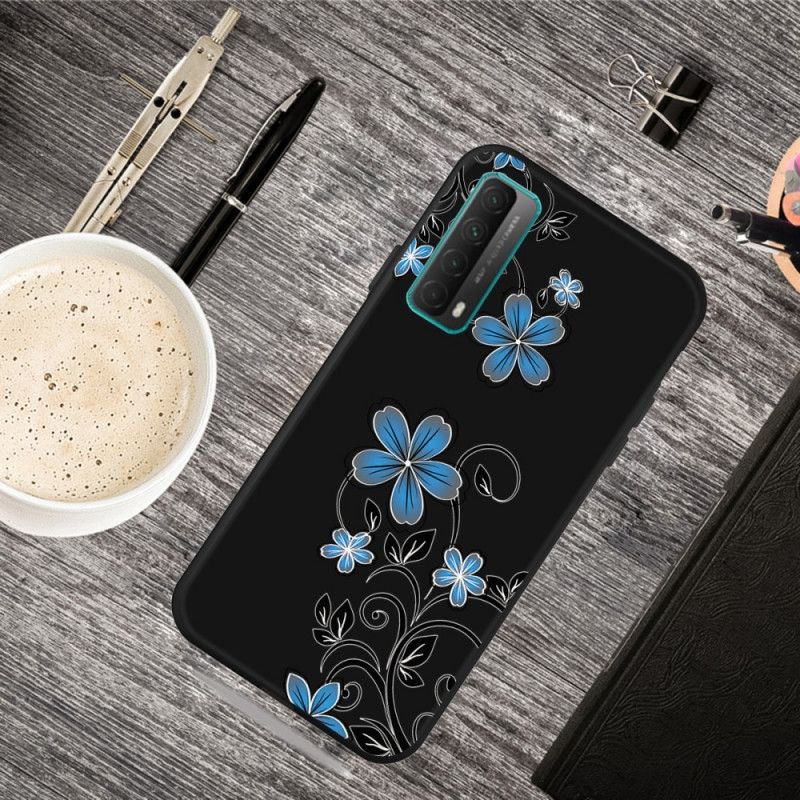 Cover Huawei P Smart 2021 Blå Blomster