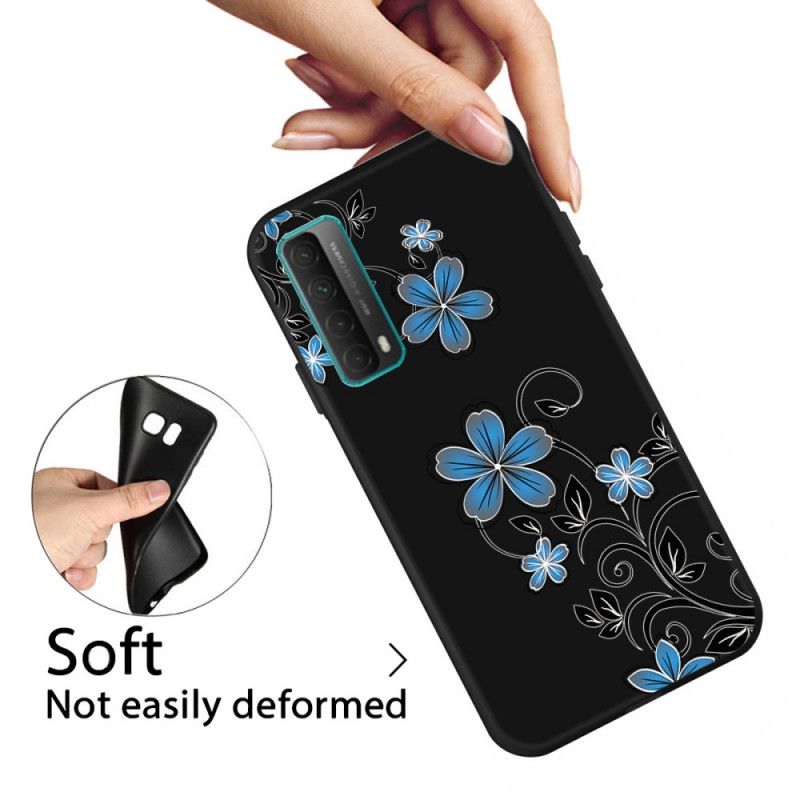 Cover Huawei P Smart 2021 Blå Blomster