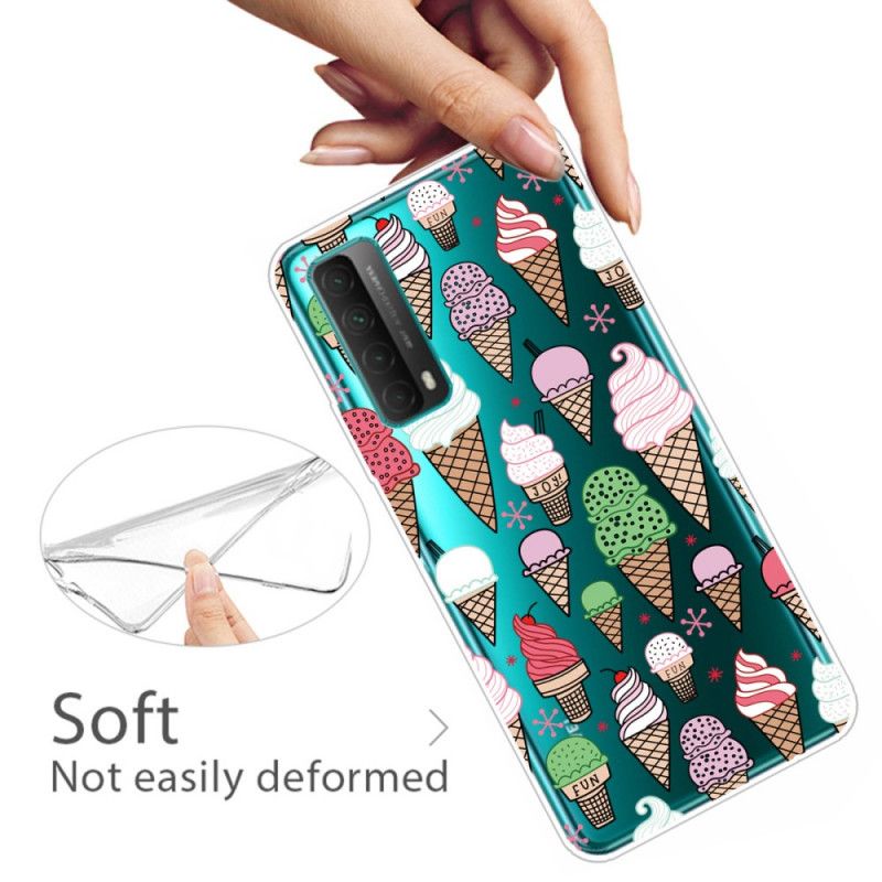 Cover Huawei P Smart 2021 Farvet Flødeis Original