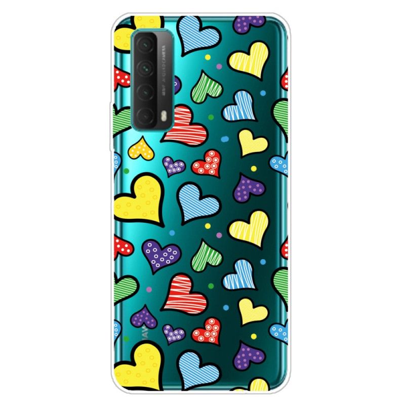 Cover Huawei P Smart 2021 Flerfarvede Hjerter Original