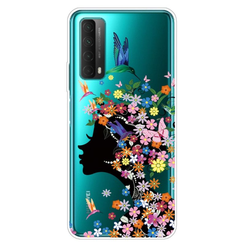 Cover Huawei P Smart 2021 Gennemsigtig Blomsterpige