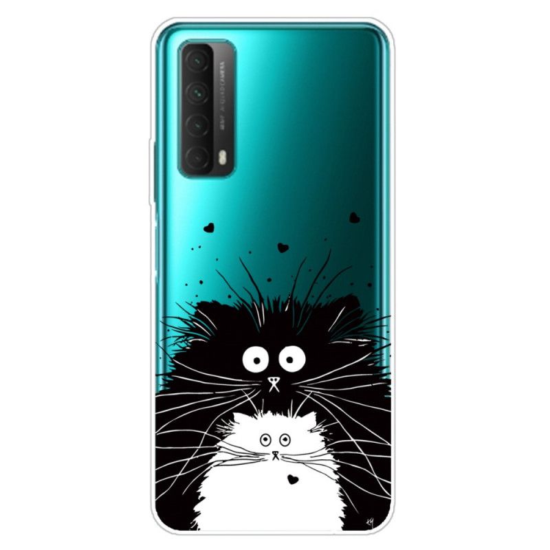 Cover Huawei P Smart 2021 Gennemsigtige Overraskede Katte