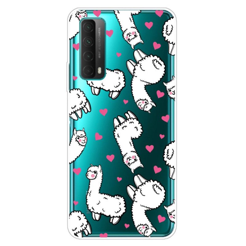 Cover Huawei P Smart 2021 Gennemsigtige Sjove Lamaer