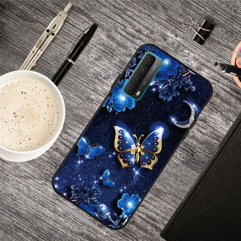 Cover Huawei P Smart 2021 Gylden Sommerfugl Beskyttelse