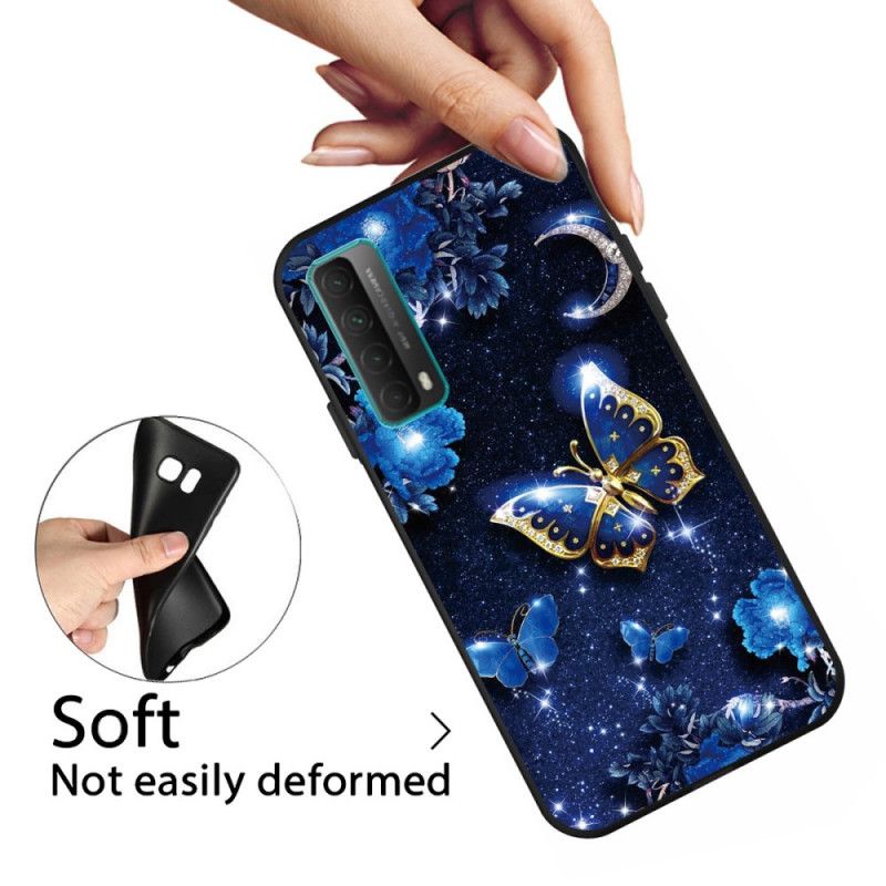 Cover Huawei P Smart 2021 Gylden Sommerfugl Beskyttelse