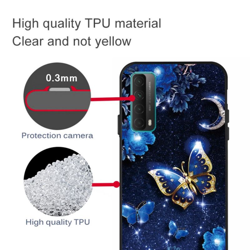 Cover Huawei P Smart 2021 Gylden Sommerfugl Beskyttelse