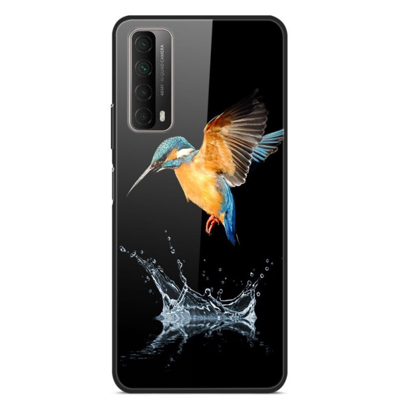 Cover Huawei P Smart 2021 Mobilcover Fuglekrone Hærdet Glas