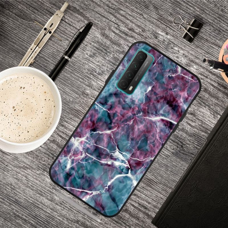 Cover Huawei P Smart 2021 Mobilcover Lilla Marmor