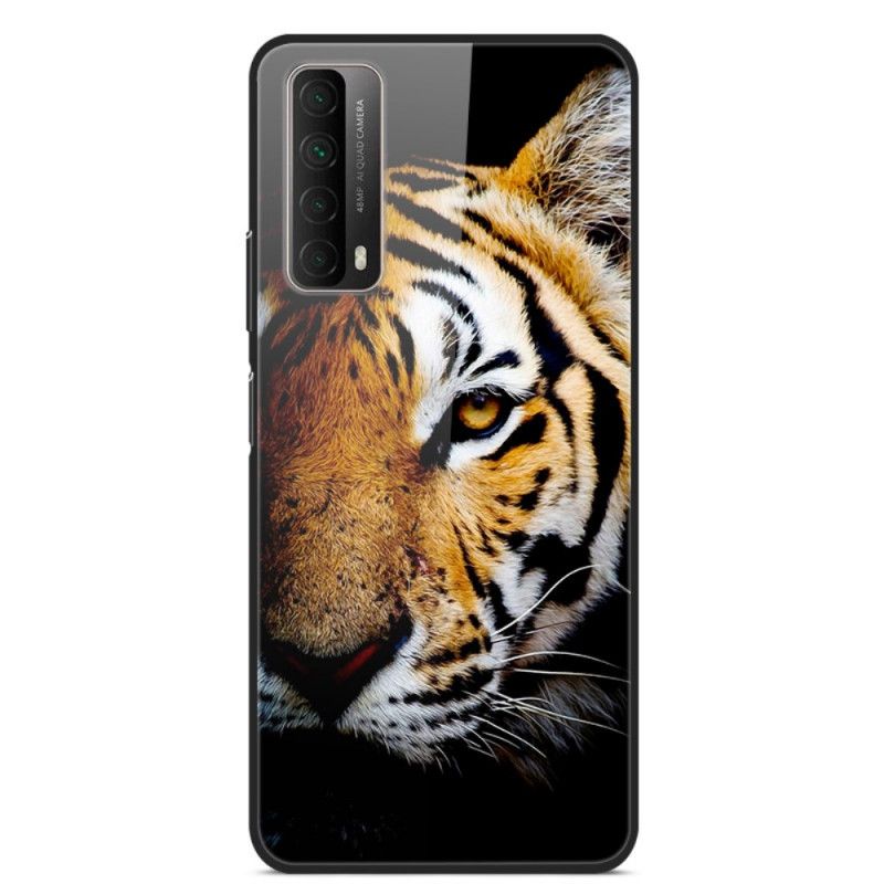 Cover Huawei P Smart 2021 Realistisk Tigerhærdet Glas