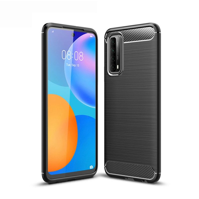 Cover Huawei P Smart 2021 Sort Børstet Kulfiber