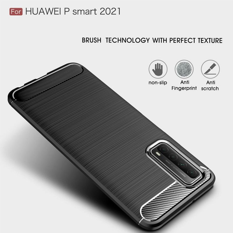 Cover Huawei P Smart 2021 Sort Børstet Kulfiber