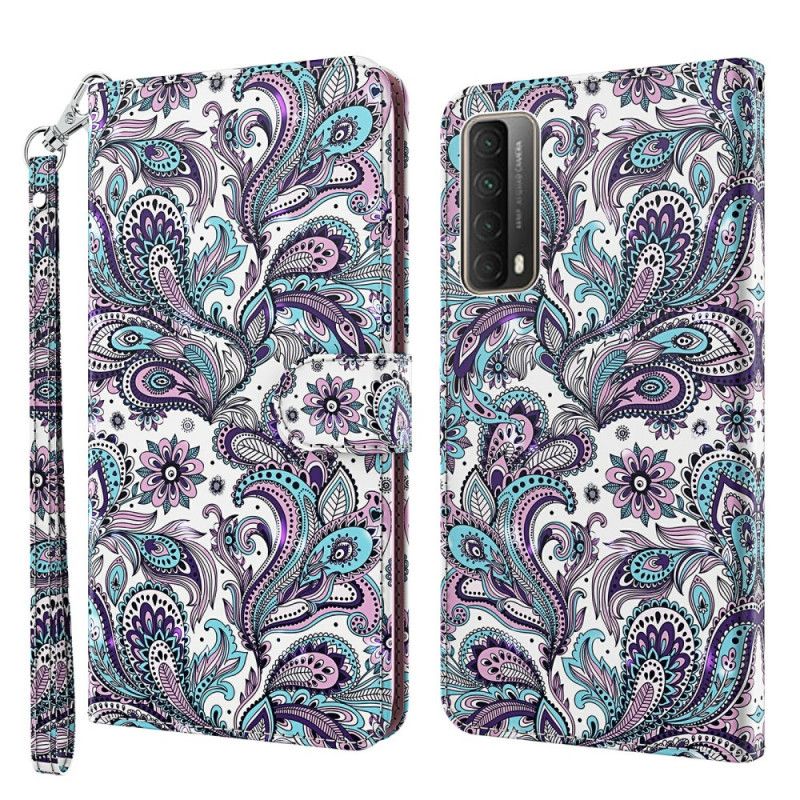 Flip Cover Huawei P Smart 2021 Mønstrede Blomster