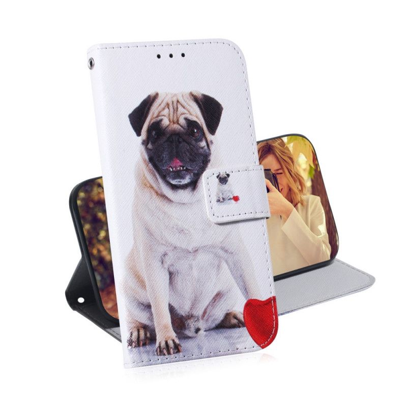 Flip Cover Læder for Huawei P Smart 2021 Mops Hund