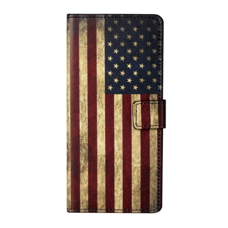 Flip Cover Læder for Huawei P Smart 2021 Usa Flag