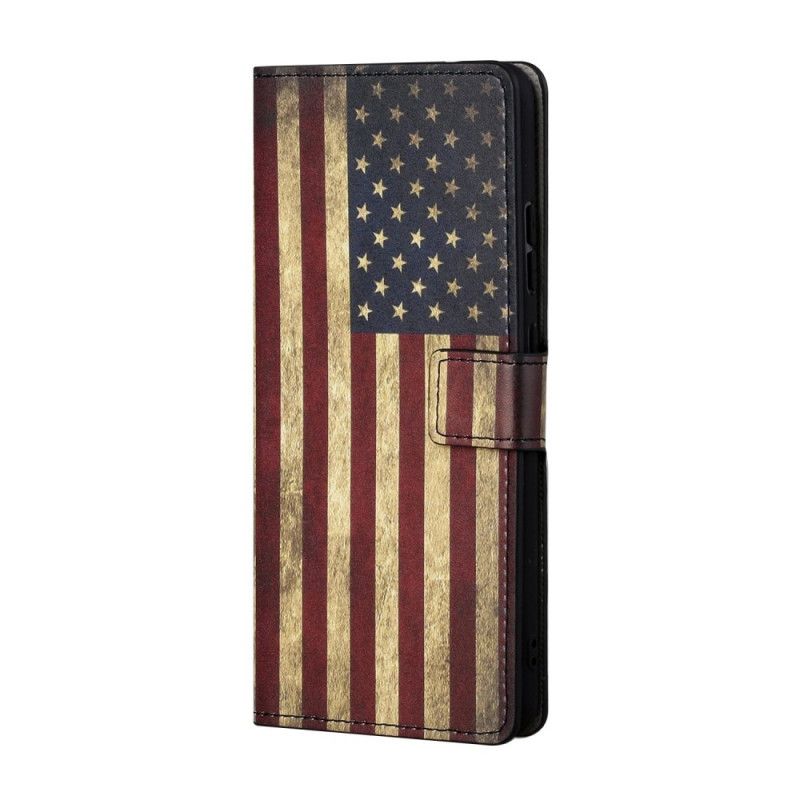 Flip Cover Læder for Huawei P Smart 2021 Usa Flag