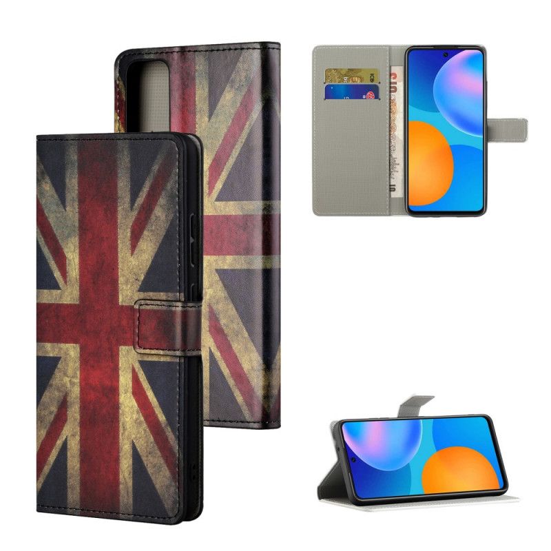 Flip Cover Læder Huawei P Smart 2021 Engelsk Flag