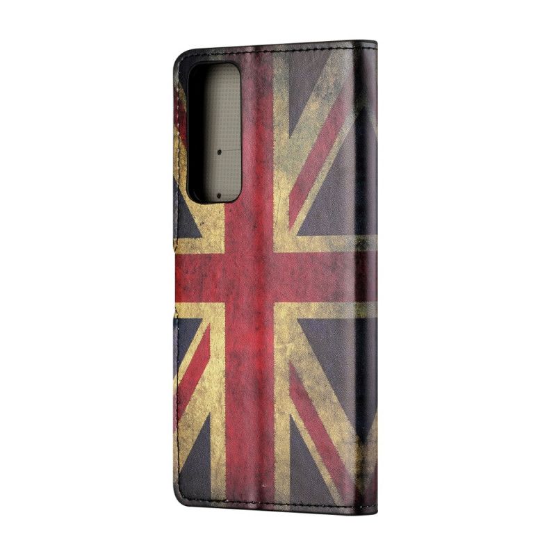 Flip Cover Læder Huawei P Smart 2021 Engelsk Flag