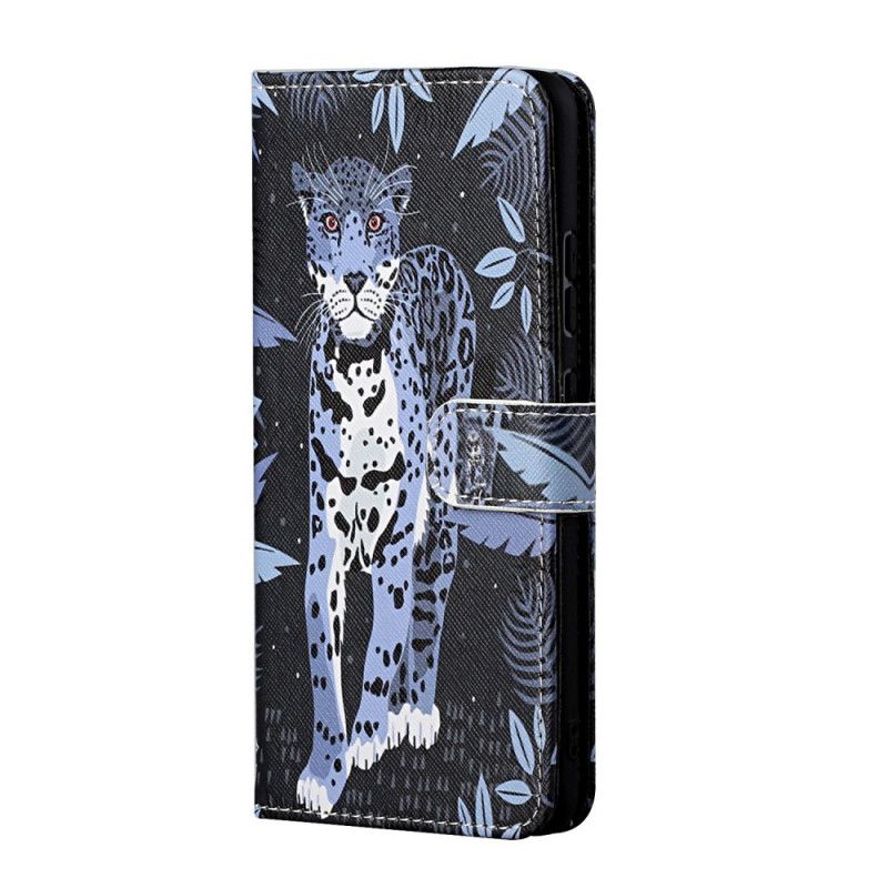 Flip Cover Læder Huawei P Smart 2021 Leopard Med Rem