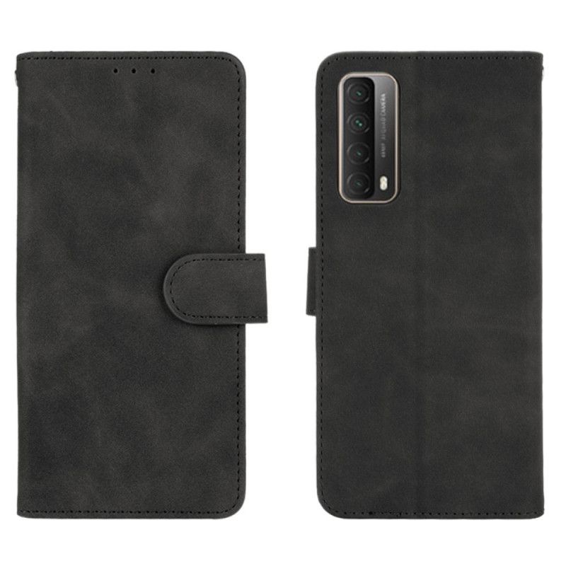 Flip Cover Læder Huawei P Smart 2021 Sort Hud-Berøring Original