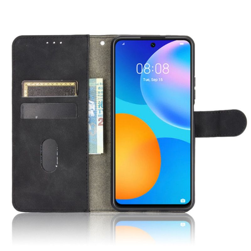 Flip Cover Læder Huawei P Smart 2021 Sort Hud-Berøring Original