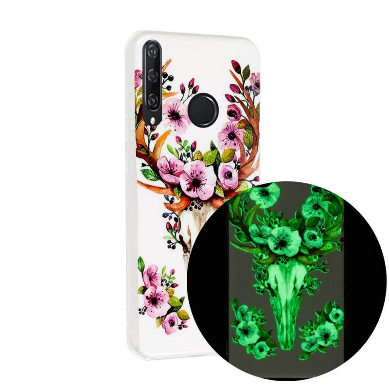 Cover Huawei Y6p Fluorescerende Blomstrende Elg Original