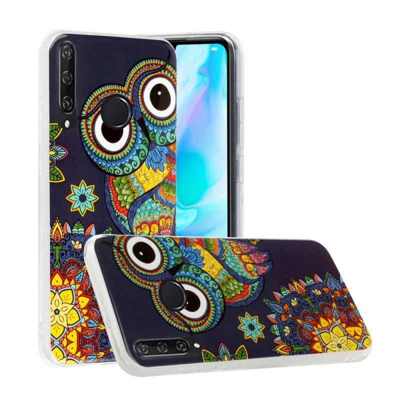 Cover Huawei Y6p Fluorescerende Mandala Ugle Beskyttelse