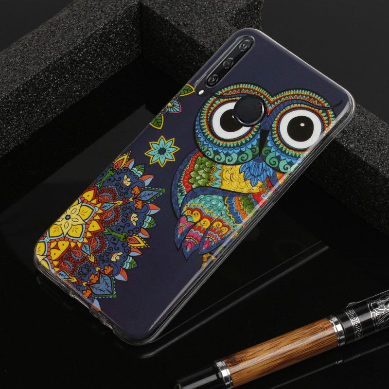 Cover Huawei Y6p Fluorescerende Mandala Ugle Beskyttelse