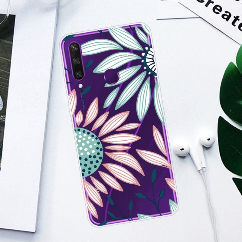 Cover Huawei Y6p Gennemsigtig En Blomst