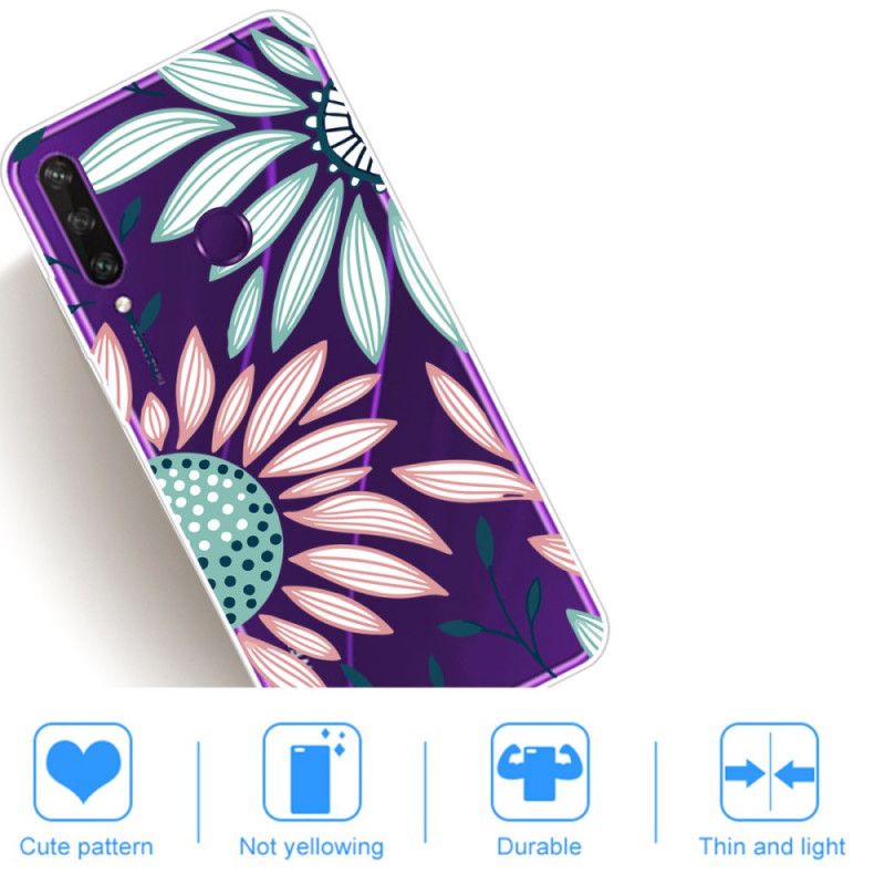 Cover Huawei Y6p Gennemsigtig En Blomst