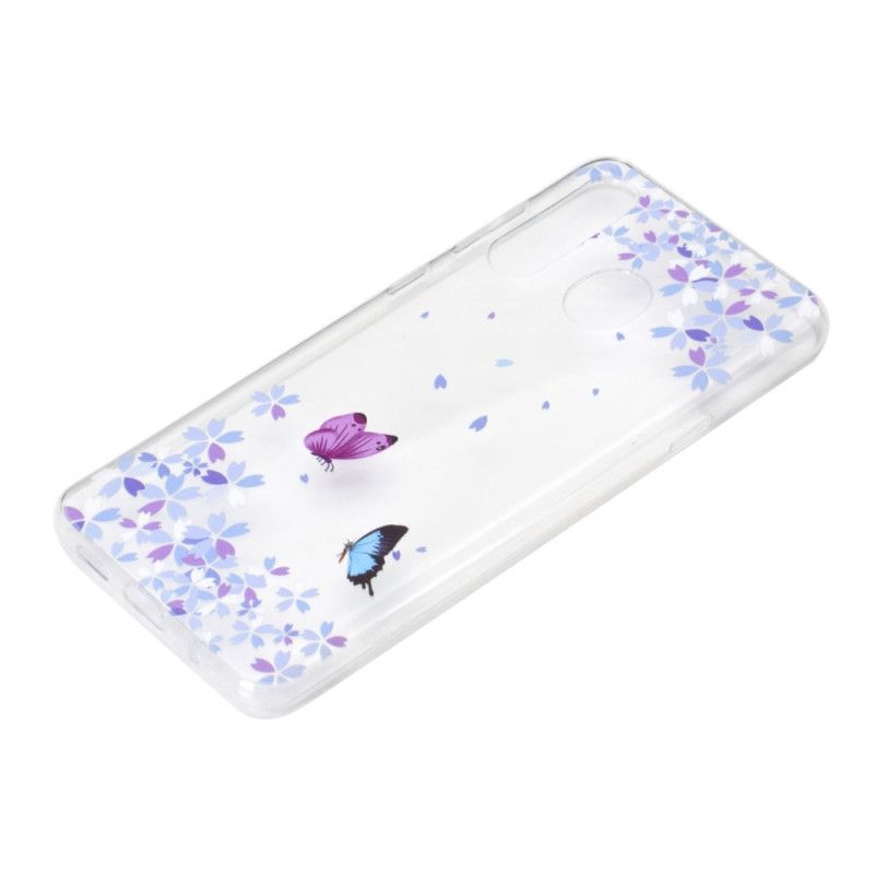 Cover Huawei Y6p Gennemsigtige Sommerfugle Og Blomster