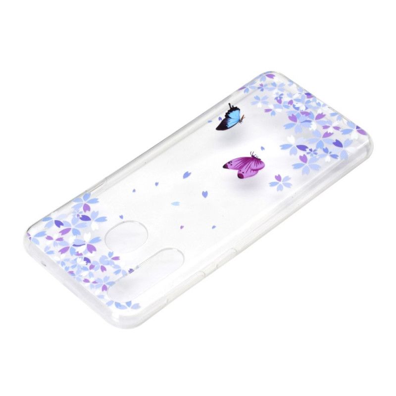 Cover Huawei Y6p Gennemsigtige Sommerfugle Og Blomster