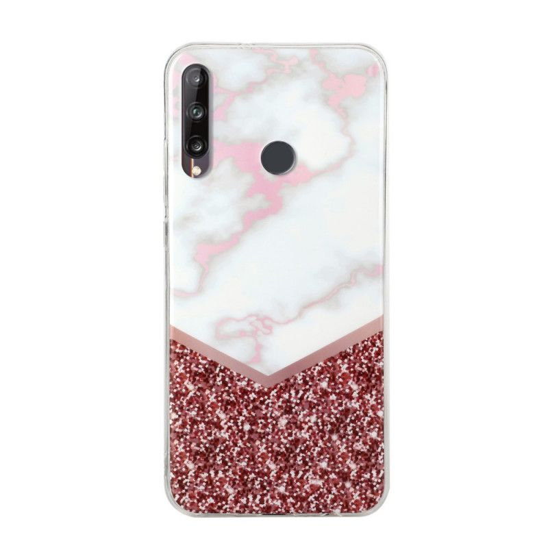 Cover Huawei Y6p Rose Deklination Marmor Geometri